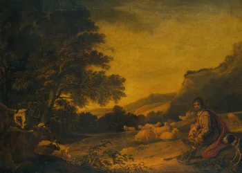 Landschaft mit Vieh (Ein junger Hirte mit seiner Herde)